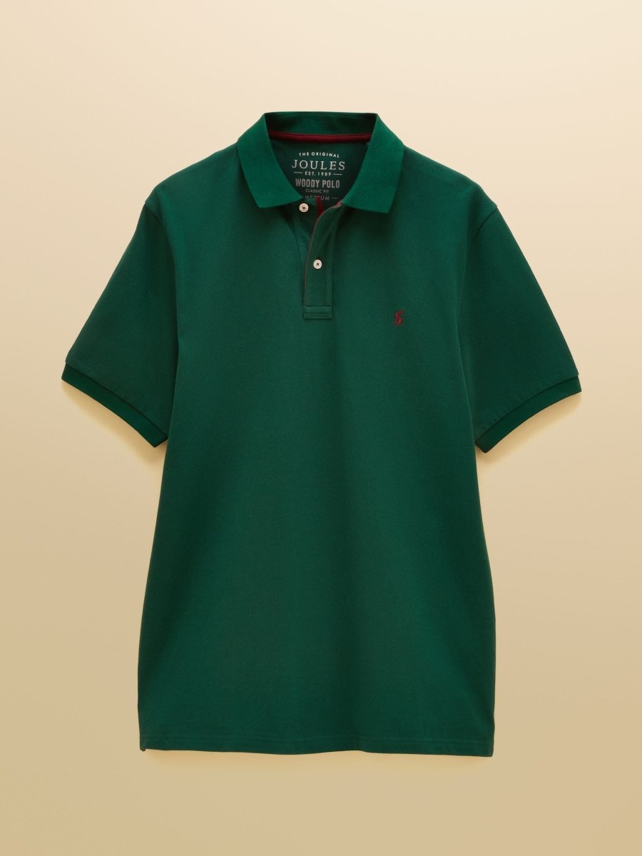 Cotton Pique Polo Shirt - Dark Green - RUTHERFORD & Co