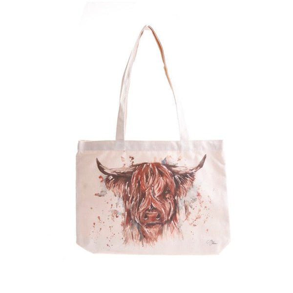 Cotton Tote Bag/Highland Cow - RUTHERFORD & Co