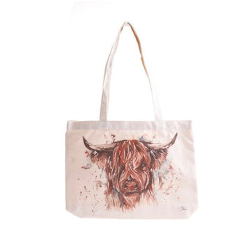 Cotton Tote Bag/Highland Cow - RUTHERFORD & Co