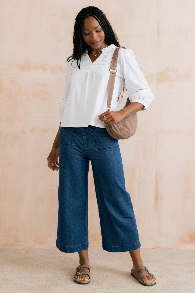 Cotton Twill Crossbody Bag Mocha - RUTHERFORD & Co