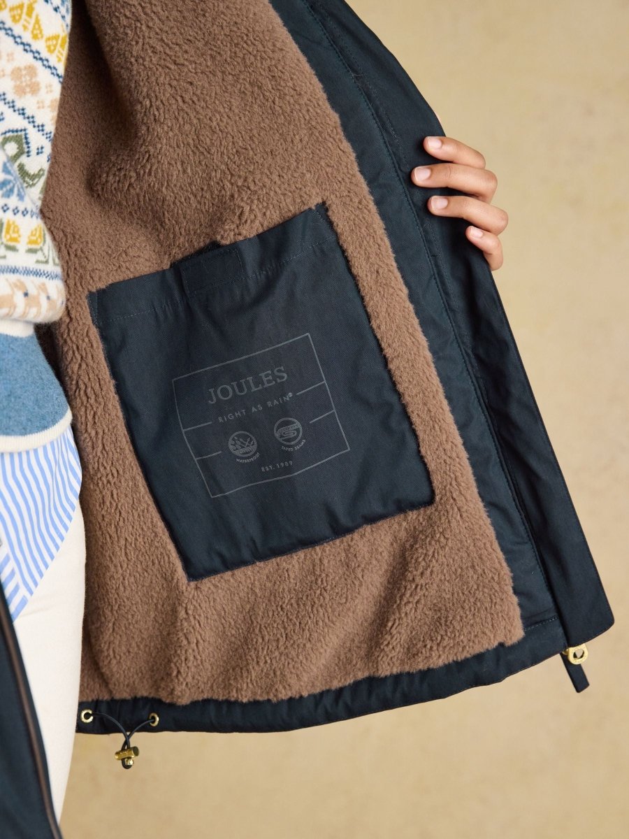 Coverwell Navy Fleece Lined Waterproof Coat - RUTHERFORD & Co