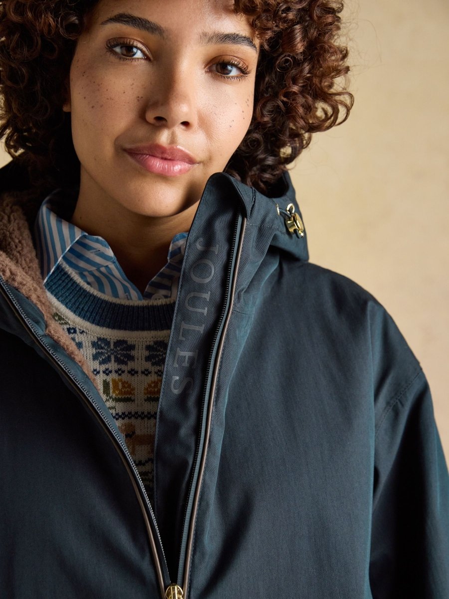 Coverwell Navy Fleece Lined Waterproof Coat - RUTHERFORD & Co