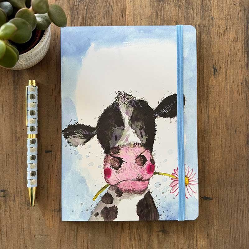 Cow and Daisy Large Notebook - RUTHERFORD & Co
