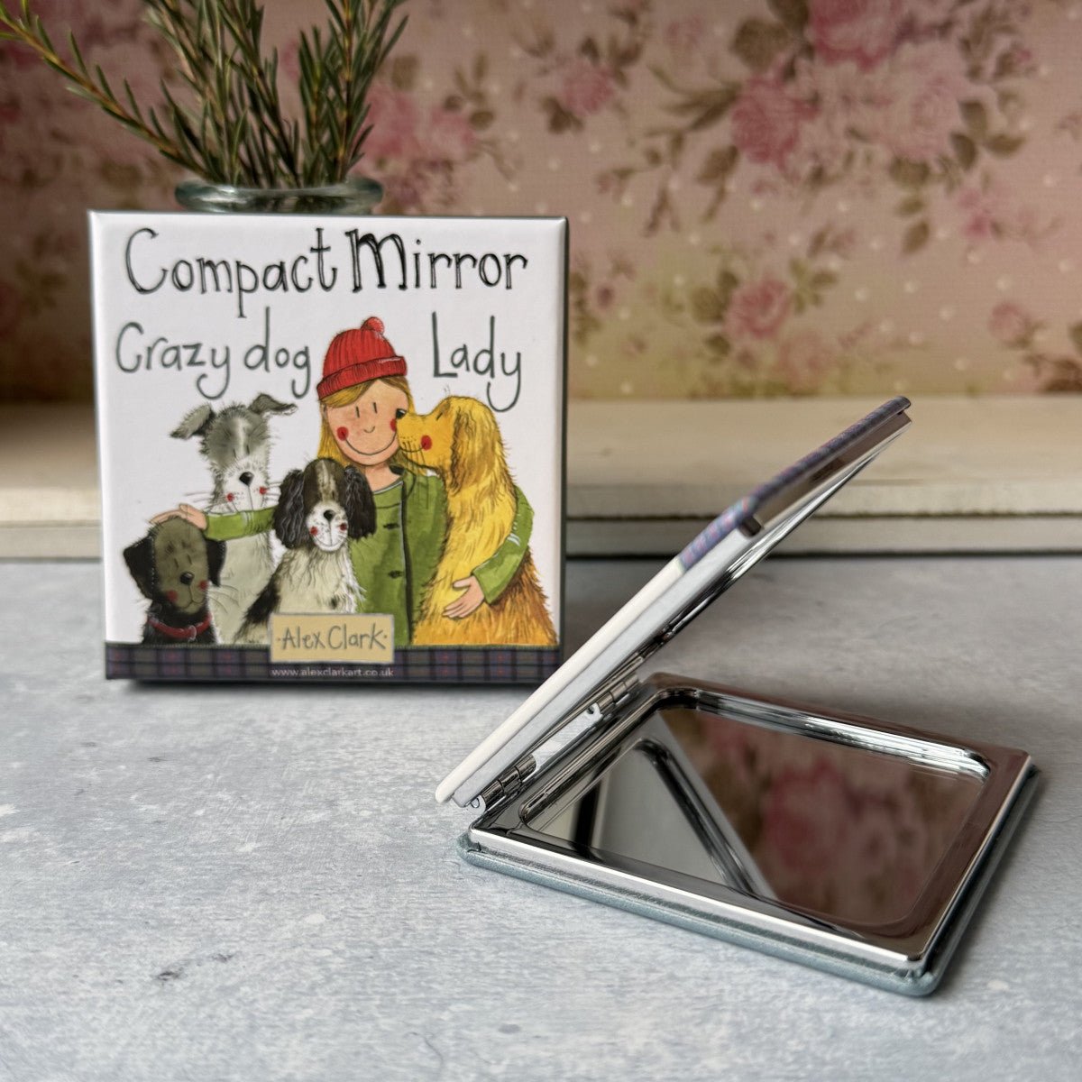 Crazy Dog Lady Compact Mirror - RUTHERFORD & Co