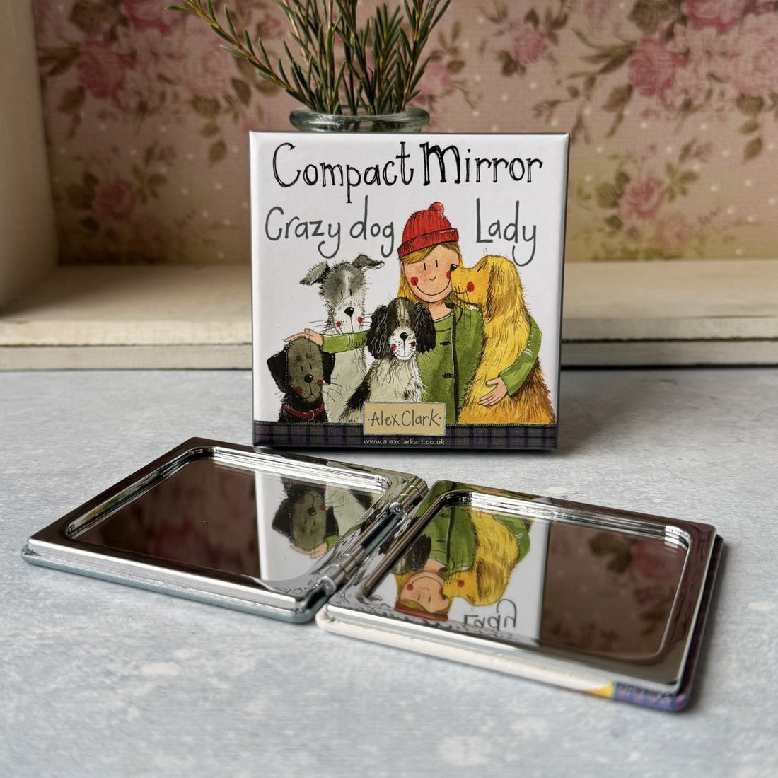 Crazy Dog Lady Compact Mirror - RUTHERFORD & Co