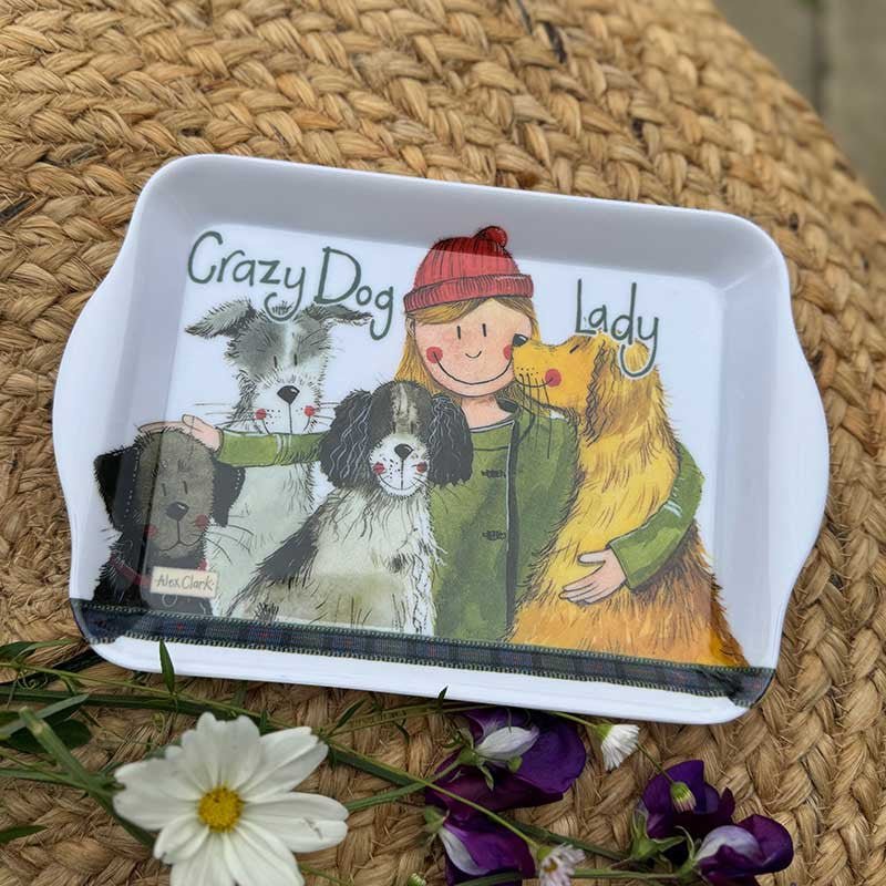 Crazy Dog Lady Small Melamine Tray - RUTHERFORD & Co