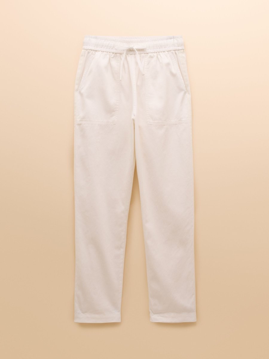 Cream Tapered Leg Chino Trousers - RUTHERFORD & Co