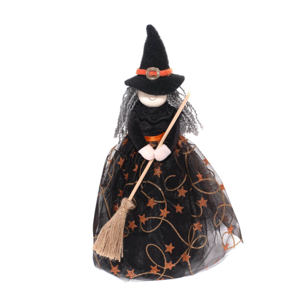 Creepy Cuties Textile Standing Witch Decorative Ornament - RUTHERFORD & Co