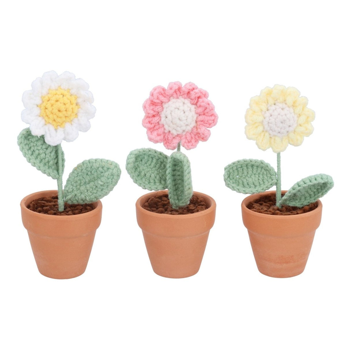 Crochet Ornament 13cm - Flower in Pot - RUTHERFORD & Co