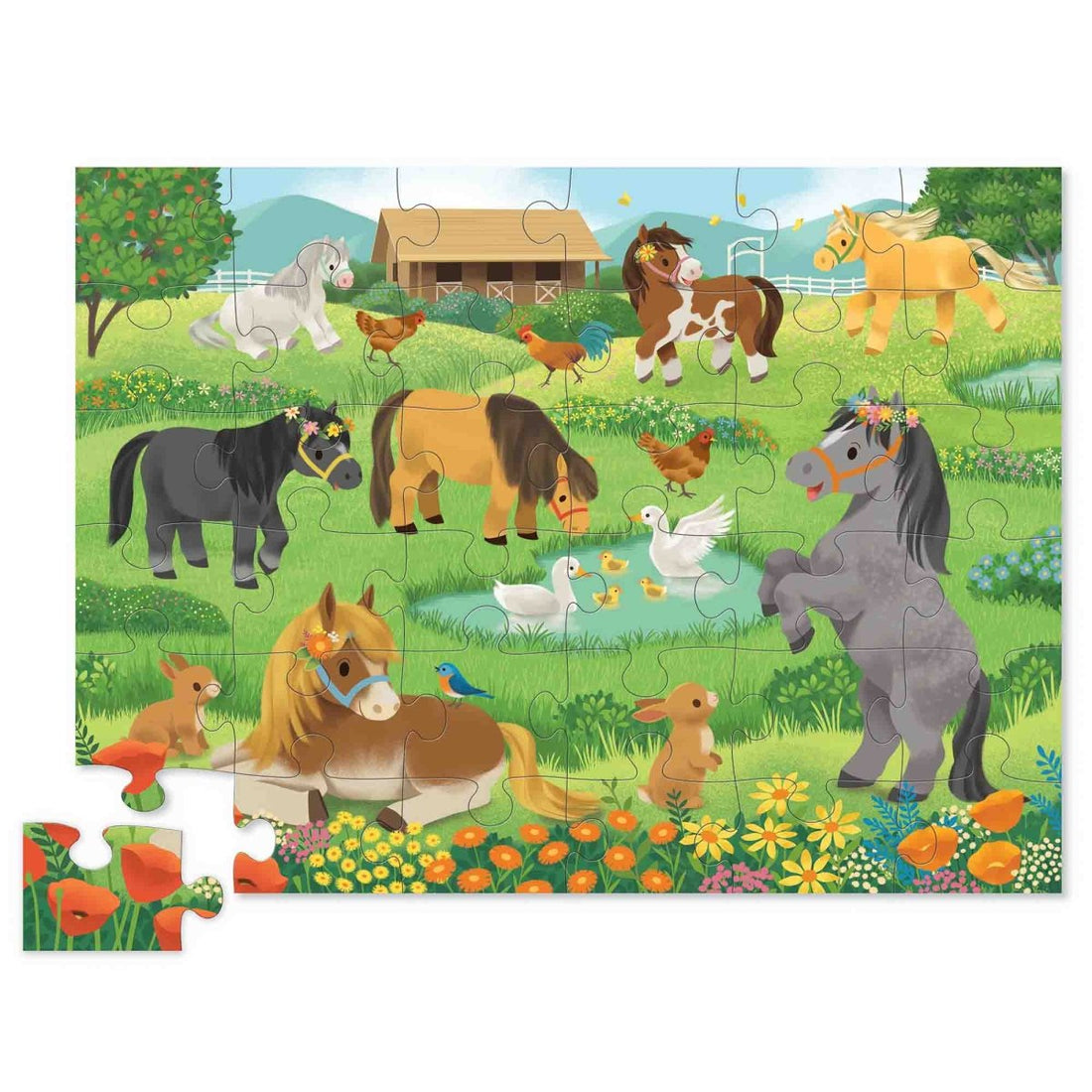 Crocodile Creek 36 Piece Puzzles - Pretty Ponies - RUTHERFORD & Co