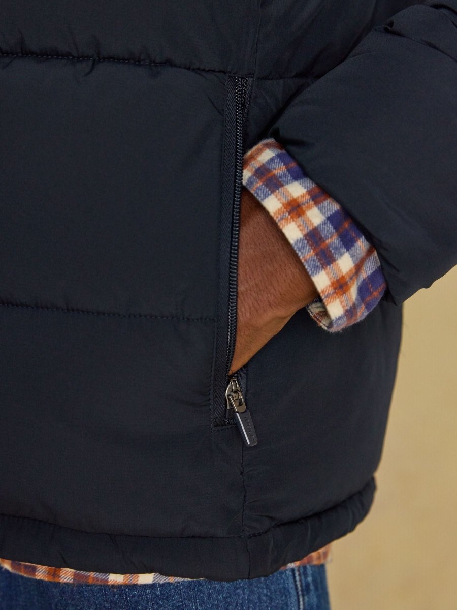 Croft Heavyweight Padded Coat - Navy - RUTHERFORD & Co