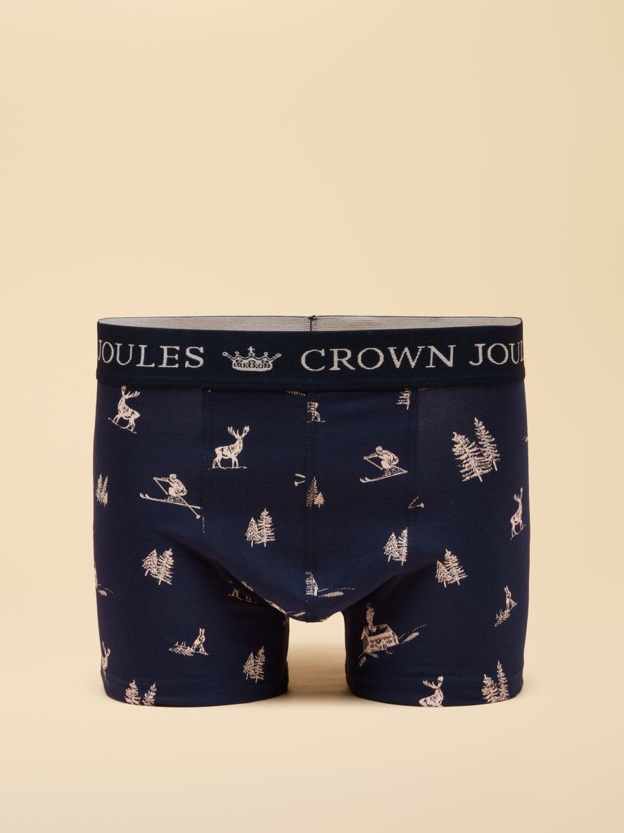Crown Joules Boxer Shorts (2 Pack) - Cream/Navy - RUTHERFORD & Co