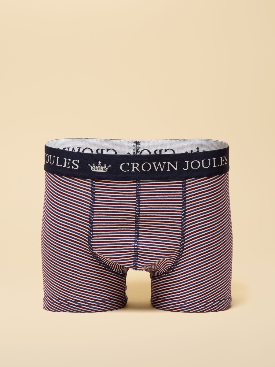 Crown Joules Burgundy Red Pack Of Two Cotton Jersey Boxer Shorts - RUTHERFORD & Co