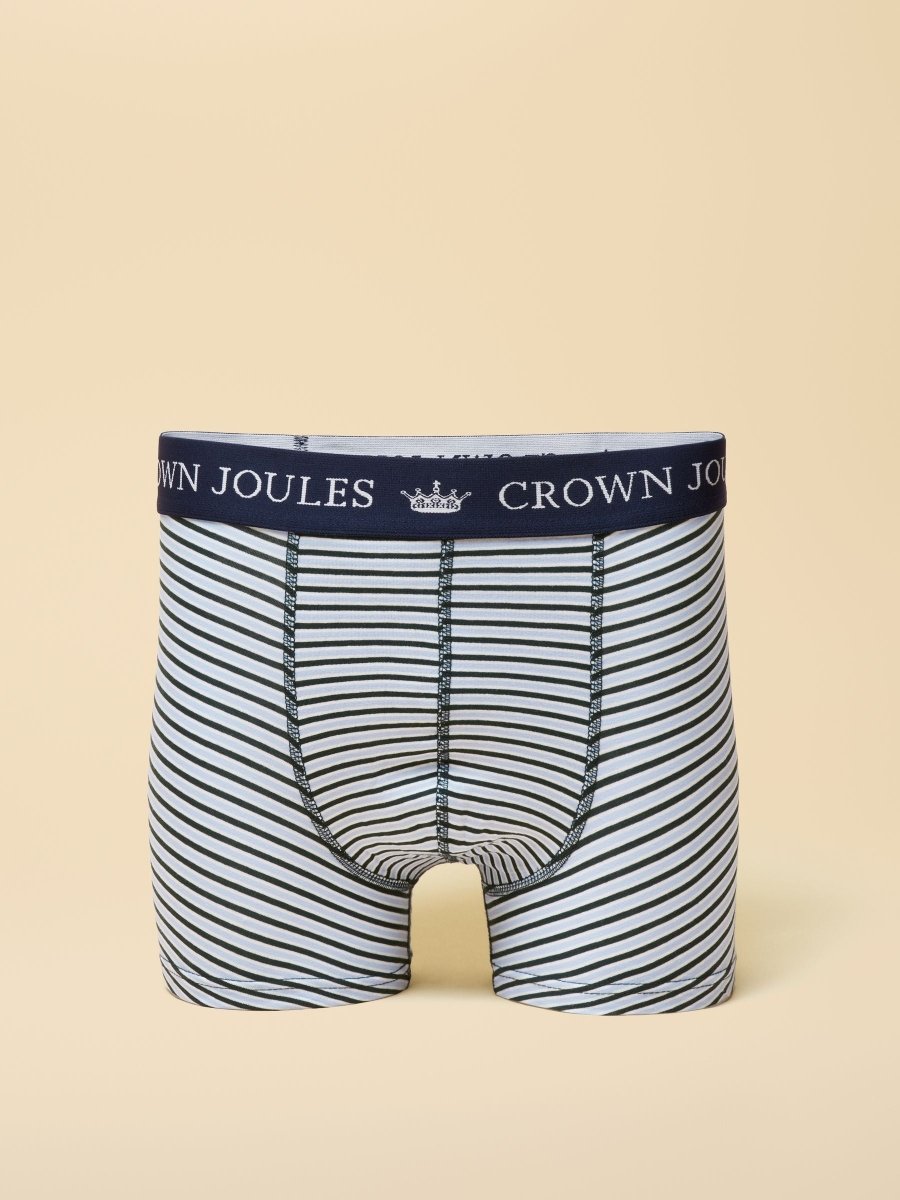 Crown Joules Green Pack Of Two Cotton Jersey Boxer Shorts - RUTHERFORD & Co