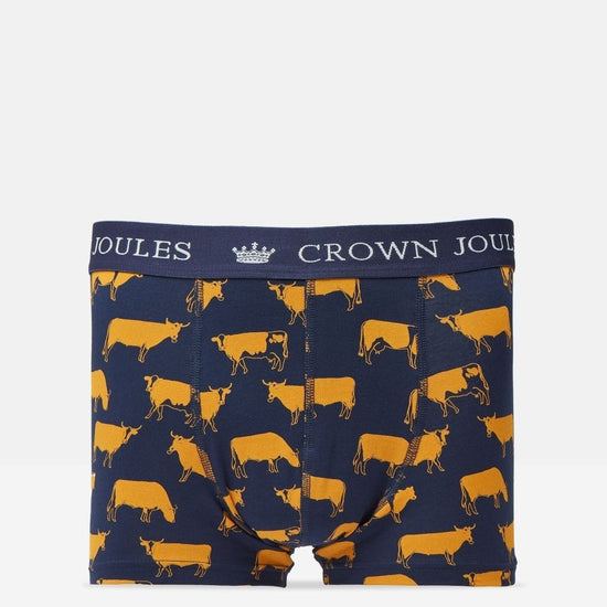Crown Joules Navy/Yellow Pack of Two Cotton Boxers - RUTHERFORD & Co