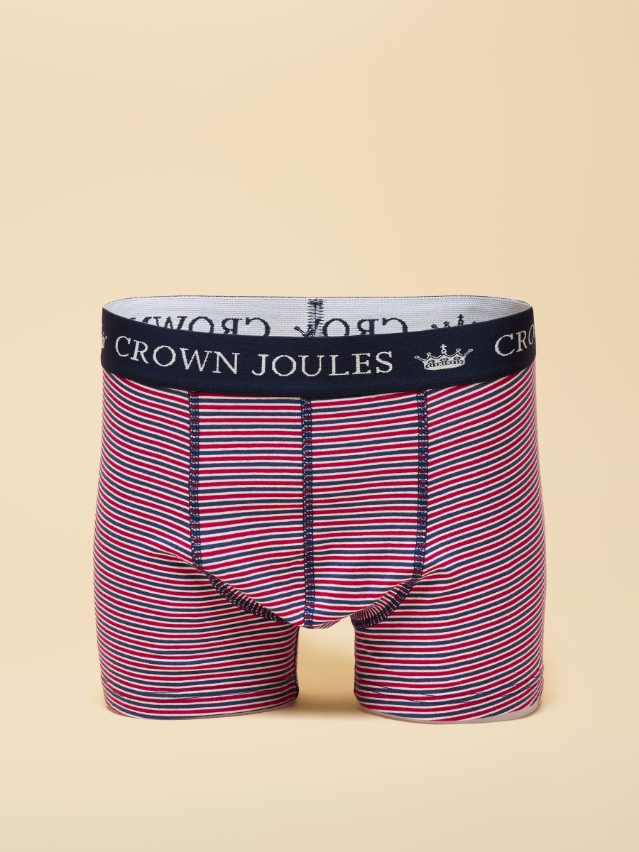 Crown Joules Orange & Navy Pack Of Two Cotton Jersey Boxer Shorts - RUTHERFORD & Co