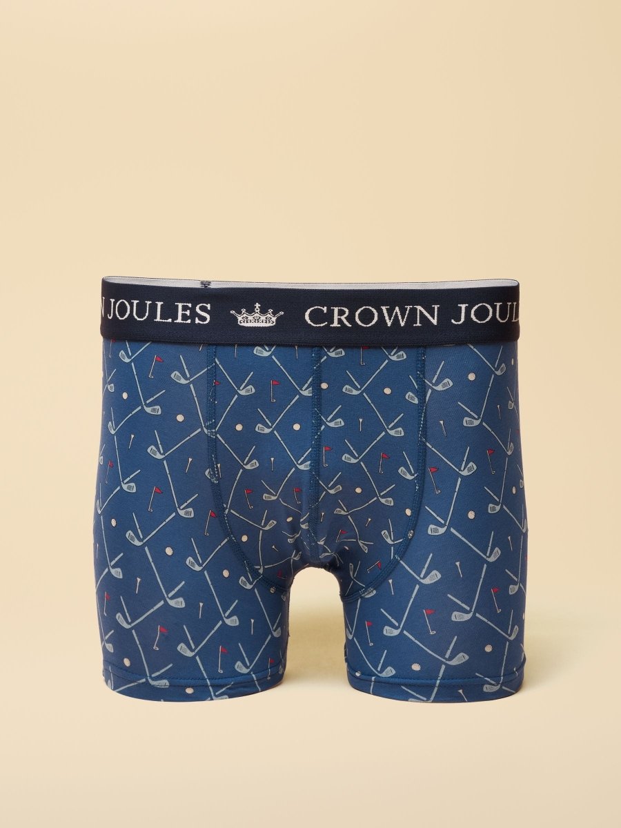 Crown Joules Red & Blue Pack Of Two Cotton Jersey Boxer Shorts - RUTHERFORD & Co