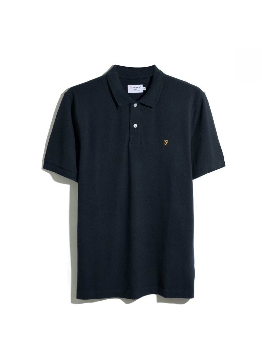 Cunningham Polo Shirt In True Navy - RUTHERFORD & Co