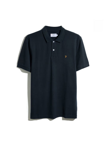 Cunningham Polo Shirt In True Navy - RUTHERFORD & Co