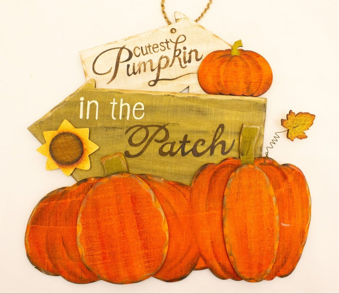 ‘Cutest Pumpkin in the Patch’ Sign Hanger - RUTHERFORD & Co