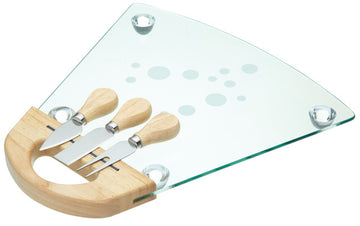 MasterClass Glass Cheese Serving Set