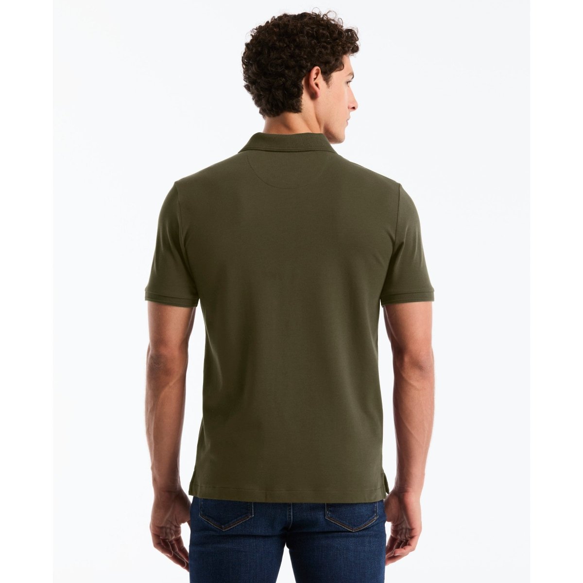 Daddy Pique Polo In Dusty Olive - RUTHERFORD & Co