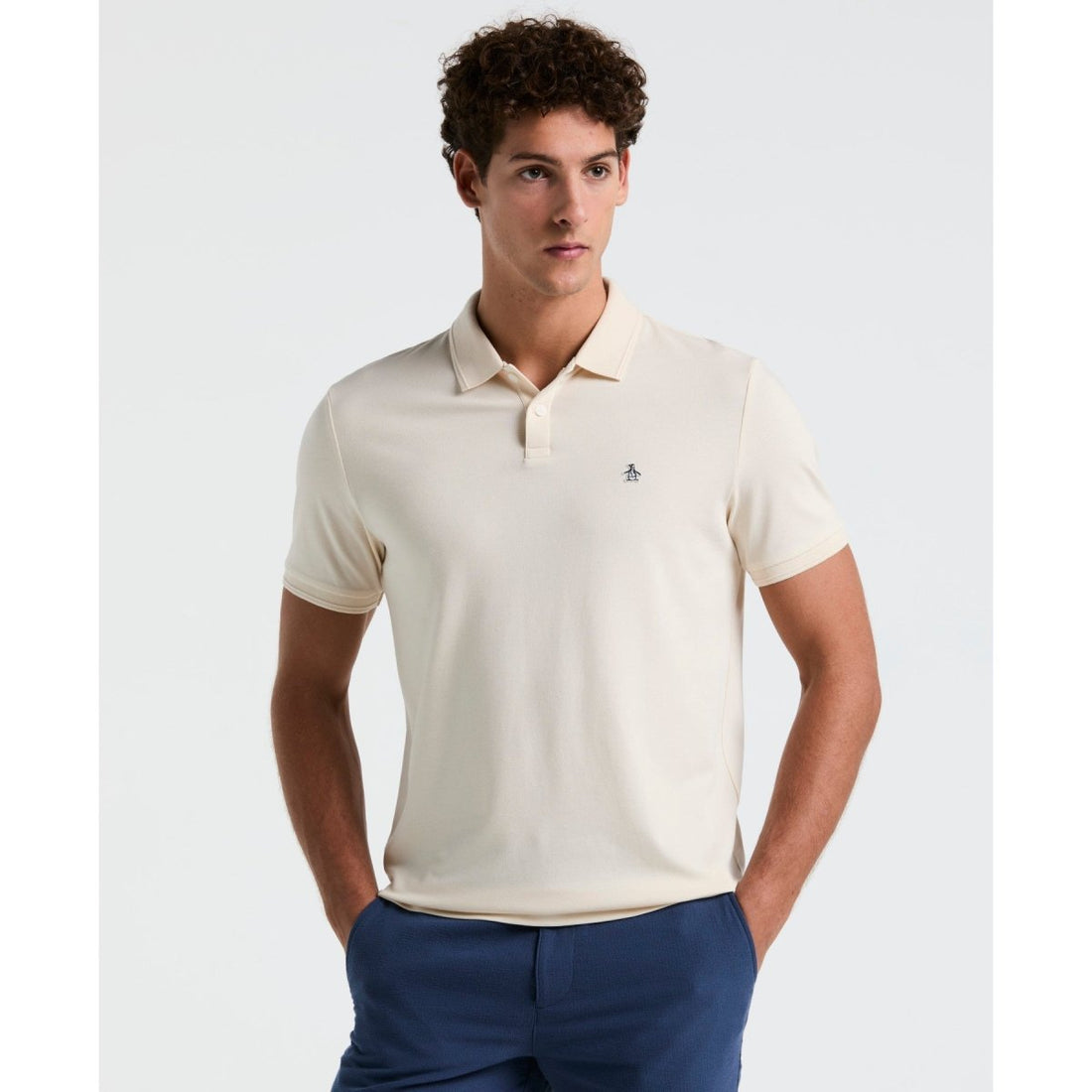Daddy Pique Polo Shirt In Birch - RUTHERFORD & Co