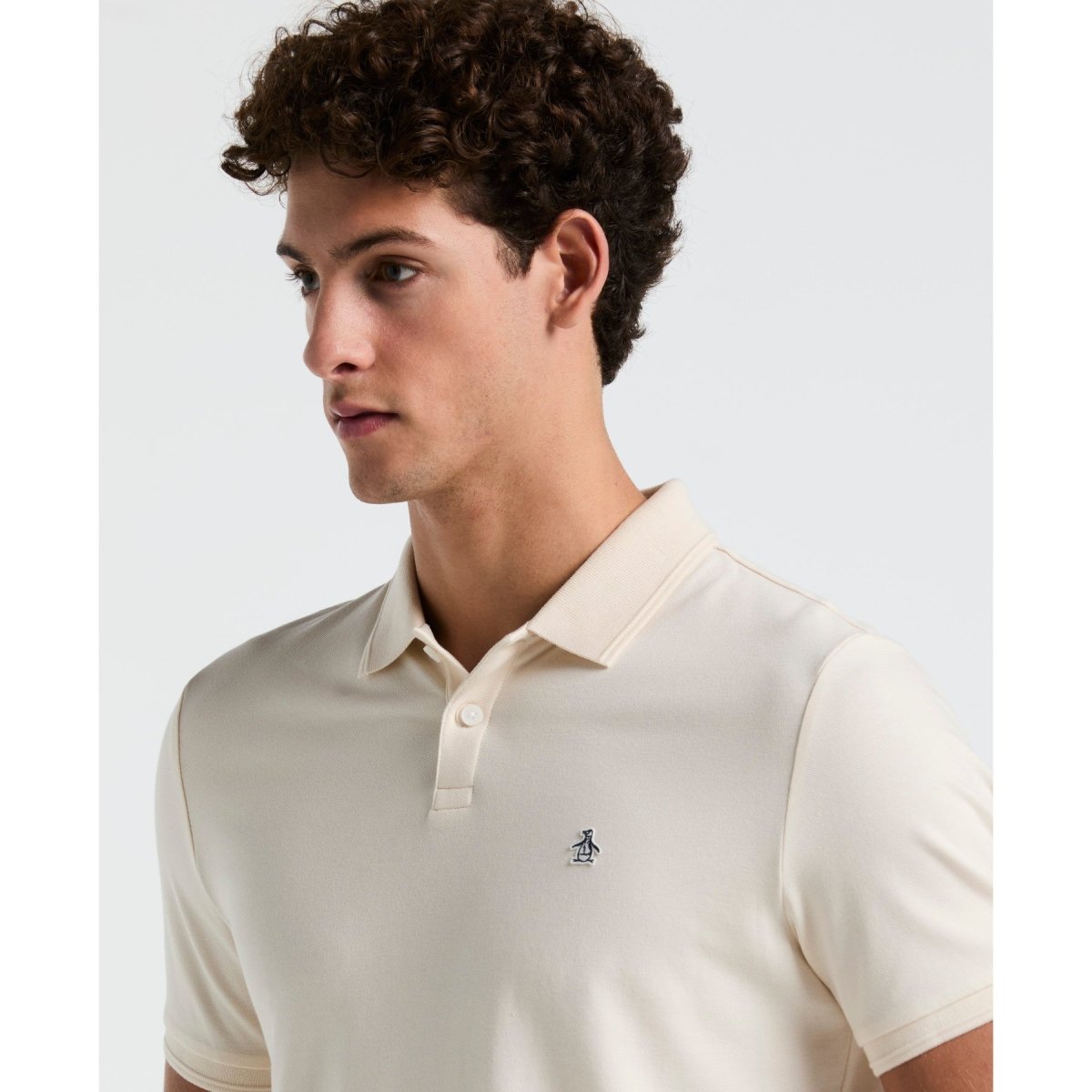 Daddy Pique Polo Shirt In Birch - RUTHERFORD & Co