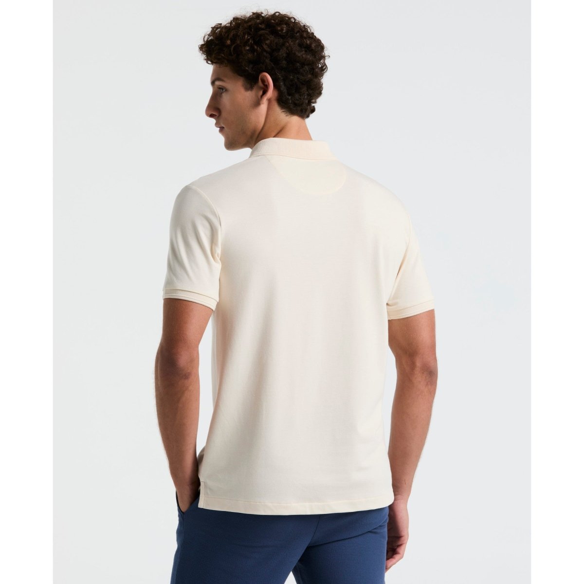 Daddy Pique Polo Shirt In Birch - RUTHERFORD & Co