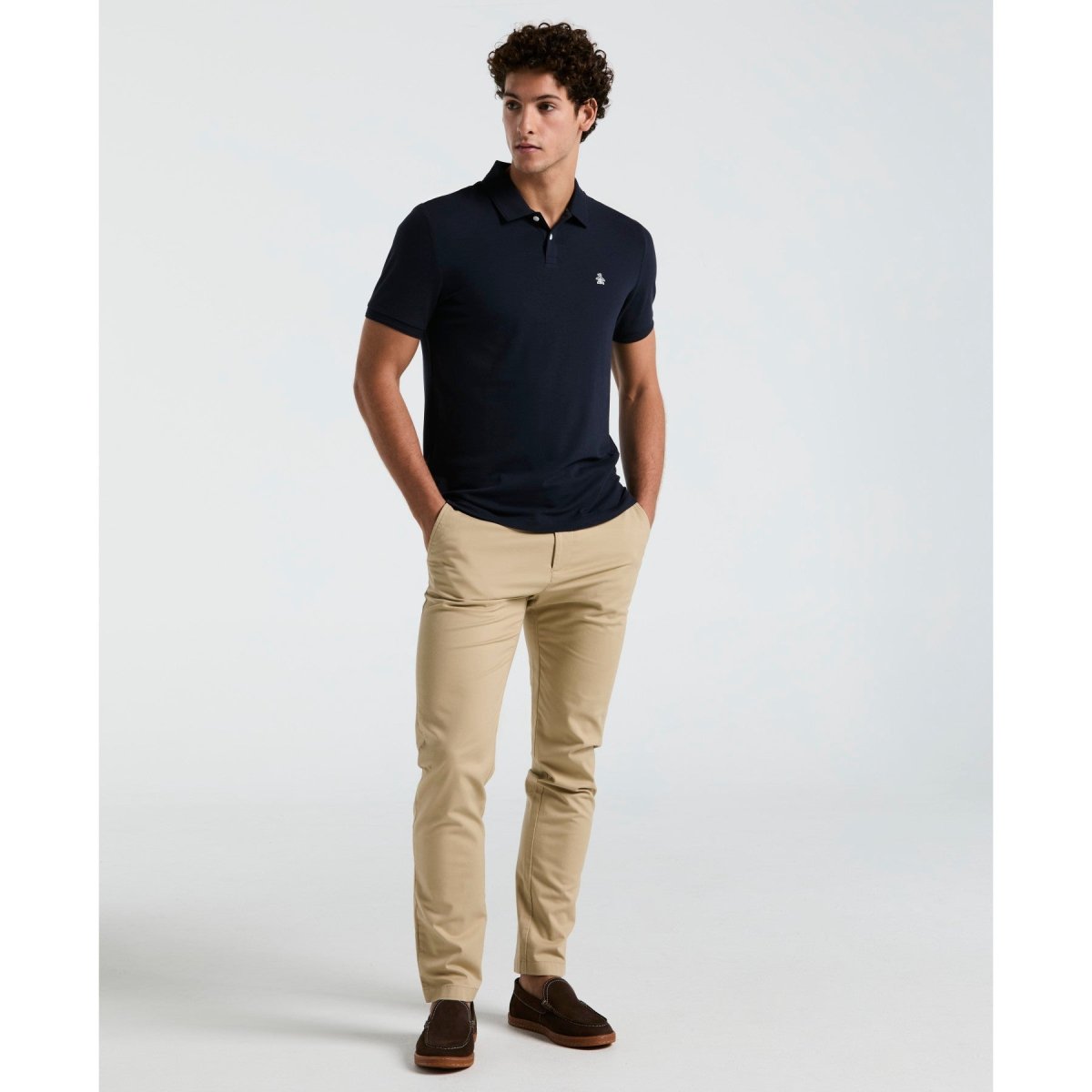 Daddy Pique Polo Shirt In Dark Sapphire - RUTHERFORD & Co