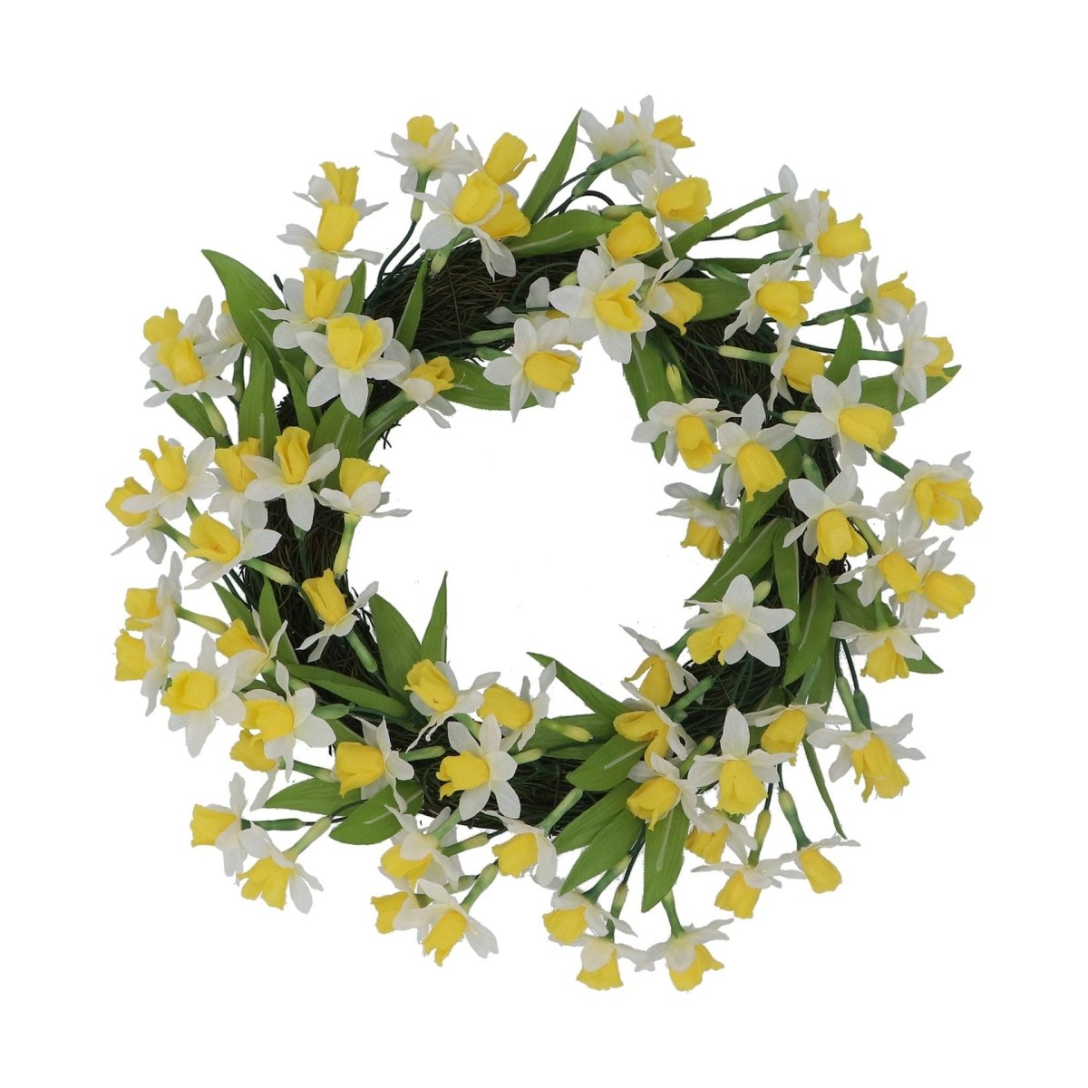 Daffodil - Green Leaf Wreath - RUTHERFORD & Co