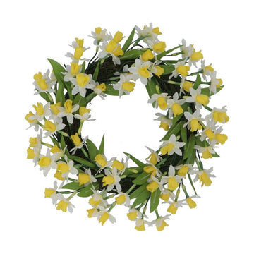 Daffodil - Green Leaf Wreath - RUTHERFORD & Co