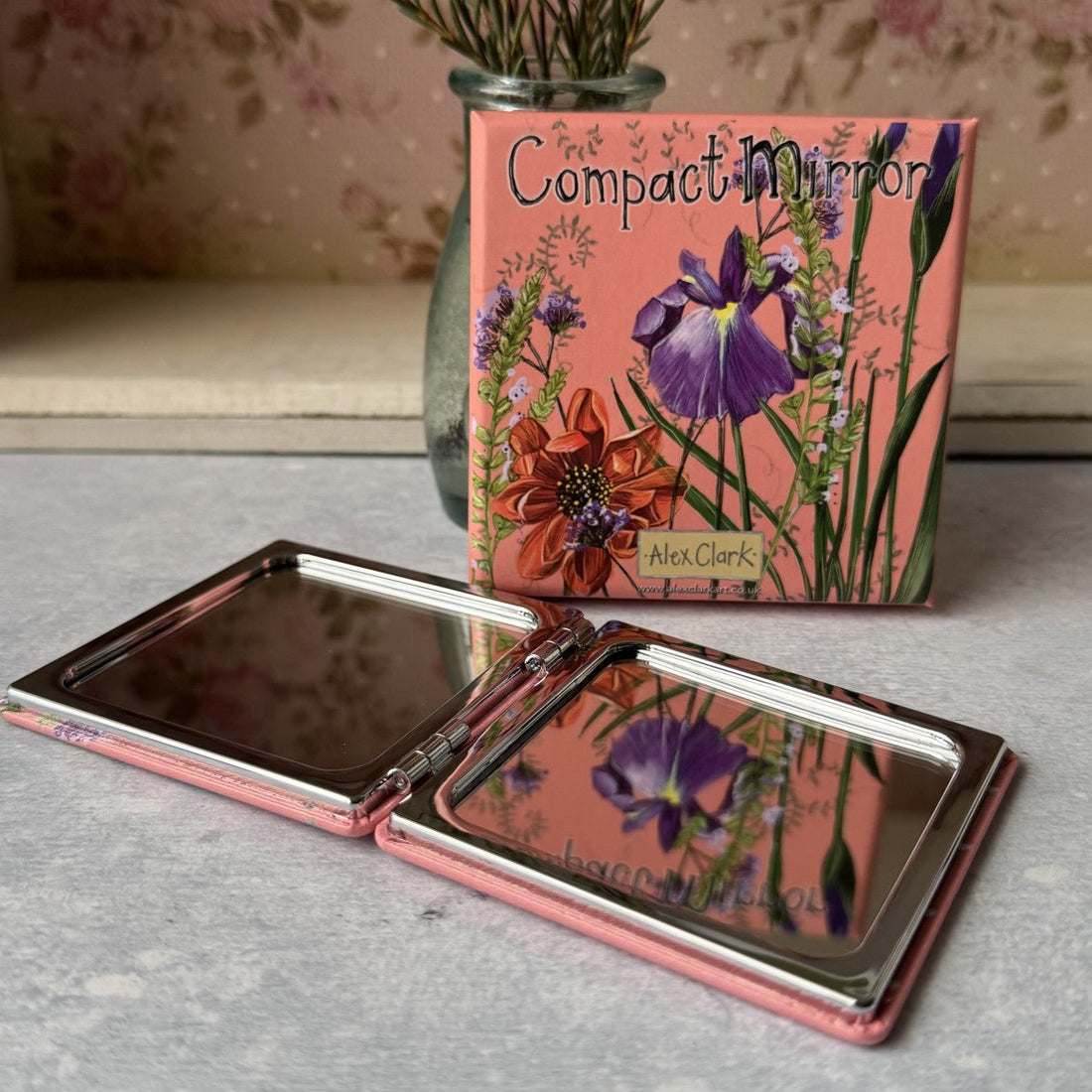Dahlia Compact Mirror - RUTHERFORD & Co