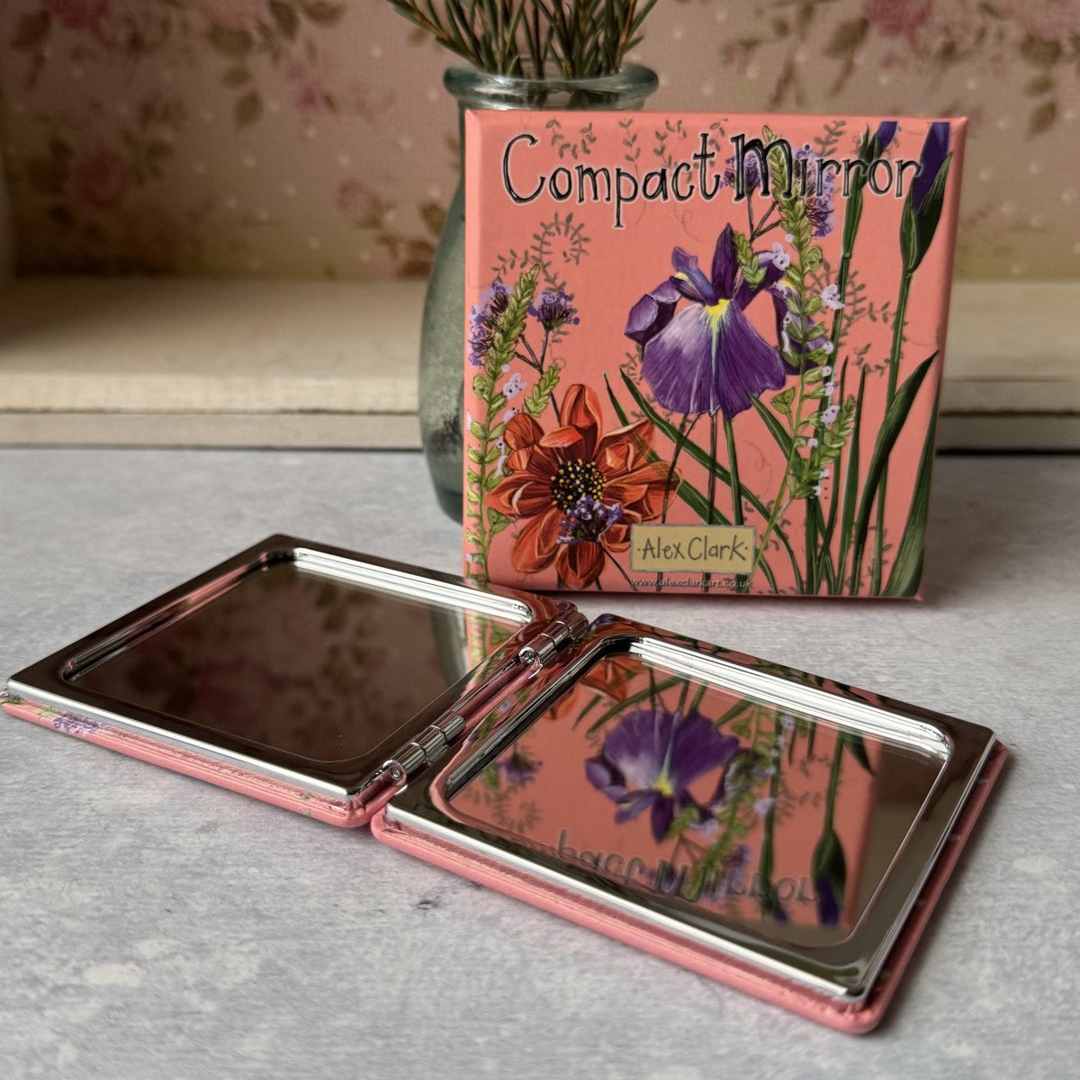 Dahlia Compact Mirror - RUTHERFORD & Co