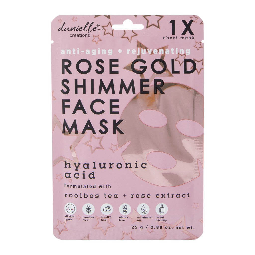 Danielle Rose Gold Shimmer Face Sheet Mask - RUTHERFORD & Co