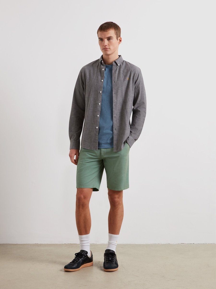 Danny Regular Fit Organic Cotton T-Shirt In Blue Tide Marl - RUTHERFORD & Co