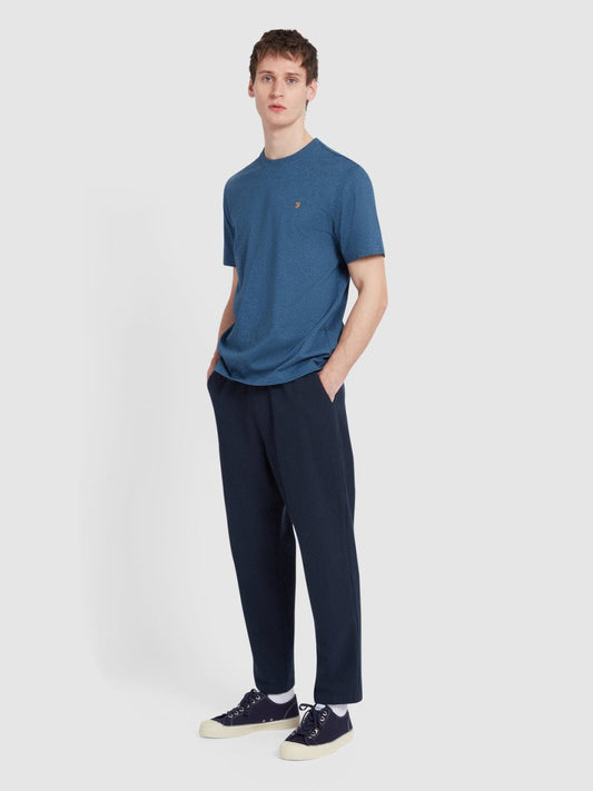 Danny Regular Fit Organic Cotton T-Shirt In Cold Metal Marl - RUTHERFORD & Co