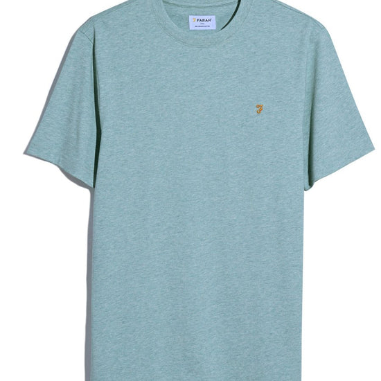 Danny Regular Fit Organic Cotton T-Shirt In Grove Green Marl - RUTHERFORD & Co