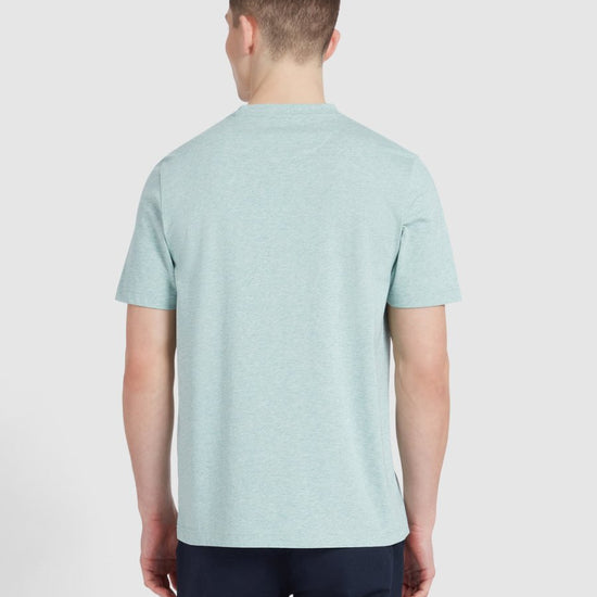 Danny Regular Fit Organic Cotton T-Shirt In Grove Green Marl - RUTHERFORD & Co