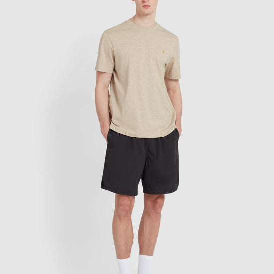 Danny Regular Fit Organic Cotton T-Shirt In Hazelnut Marl - RUTHERFORD & Co