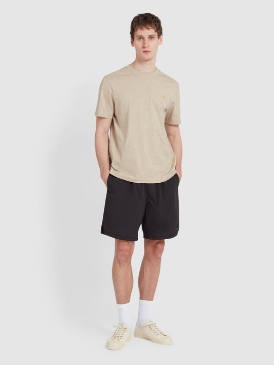 Danny Regular Fit Organic Cotton T-Shirt In Hazelnut Marl - RUTHERFORD & Co