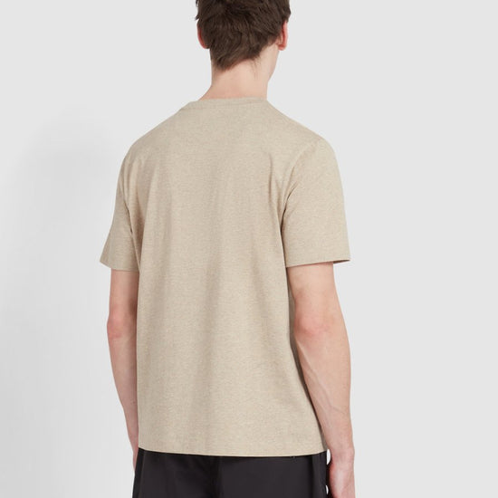 Danny Regular Fit Organic Cotton T-Shirt In Hazelnut Marl - RUTHERFORD & Co