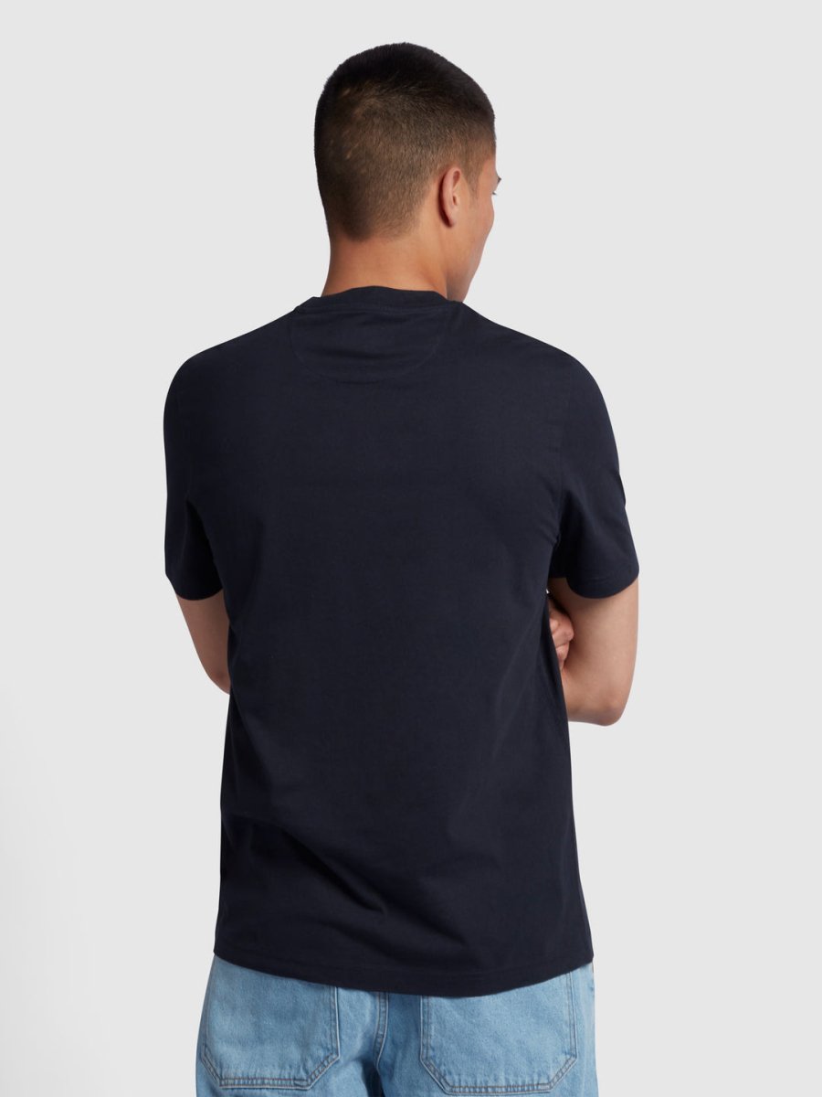 Danny Regular Fit Organic Cotton T-Shirt In True Navy - RUTHERFORD & Co