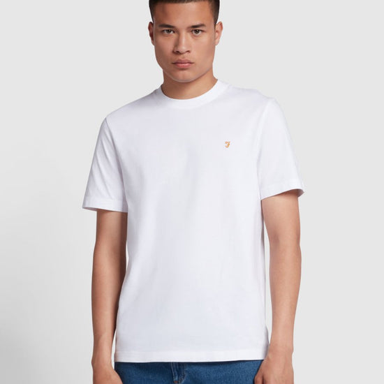 Danny Regular Fit Organic Cotton T-Shirt In White - RUTHERFORD & Co