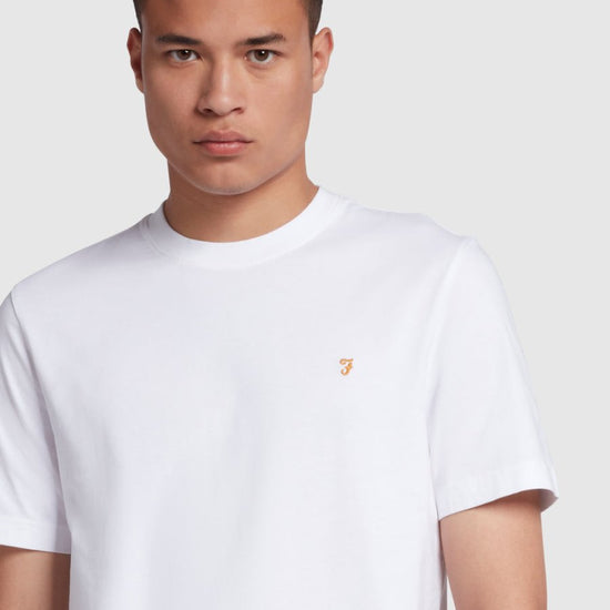 Danny Regular Fit Organic Cotton T-Shirt In White - RUTHERFORD & Co