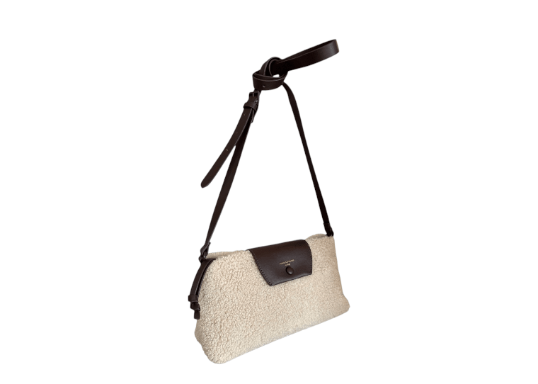 David Jones Faux Fur Tab Over Shoulder - Almond Milk - RUTHERFORD & Co