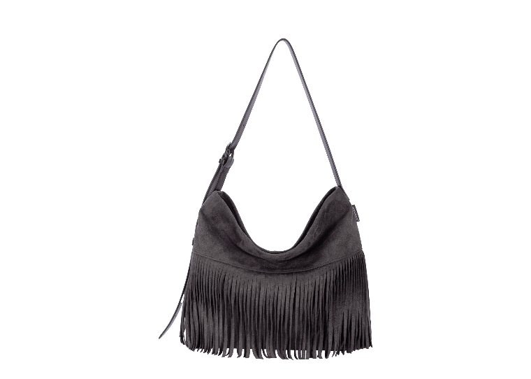 David Jones Fringe Slouchy Shoulder - Black - RUTHERFORD & Co