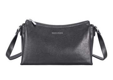 David Jones Leather Effect Triple Gusset Shoulder - Black - RUTHERFORD & Co