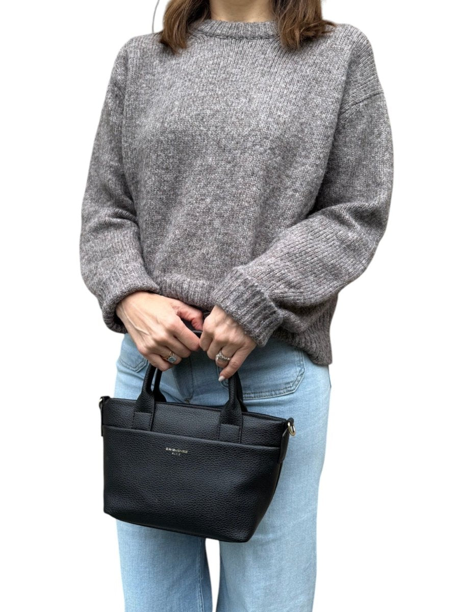 David Jones Small Twin Handle Grab - Black - RUTHERFORD & Co