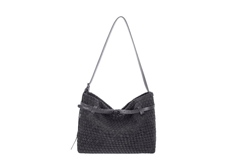 David Jones Weave Long Shoulder - Black - RUTHERFORD & Co